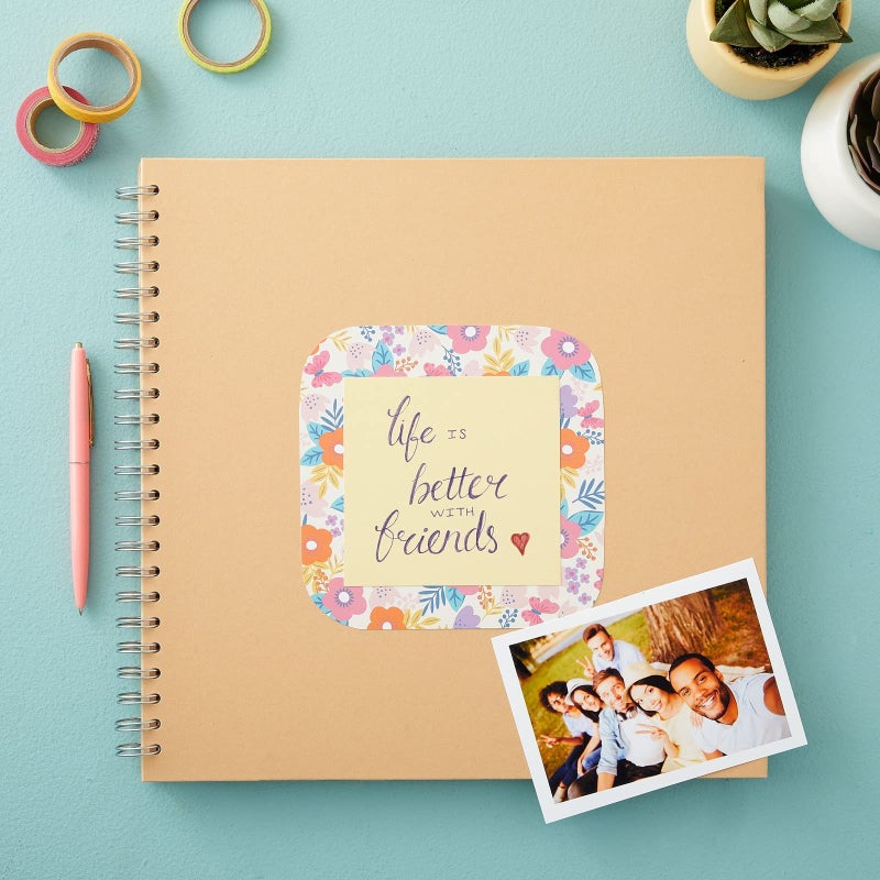 Paper Junkie Spiral Bound Scrapbook Album - 12 x 12 In, Kraft Hardcover, 40 Sheets (80 Pages) - Blank Kraft Paper Pages Lay-Flat for Drawing & Writing - Scrapbook Journal - Image 3